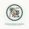Código QR grabado en cerámica artesanal