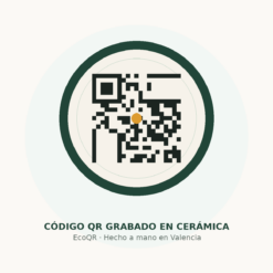 Código QR grabado en cerámica artesanal